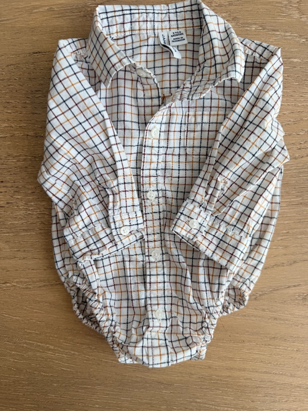 Janie and Jack Baby Boy Button Down Onesie 3-6 months